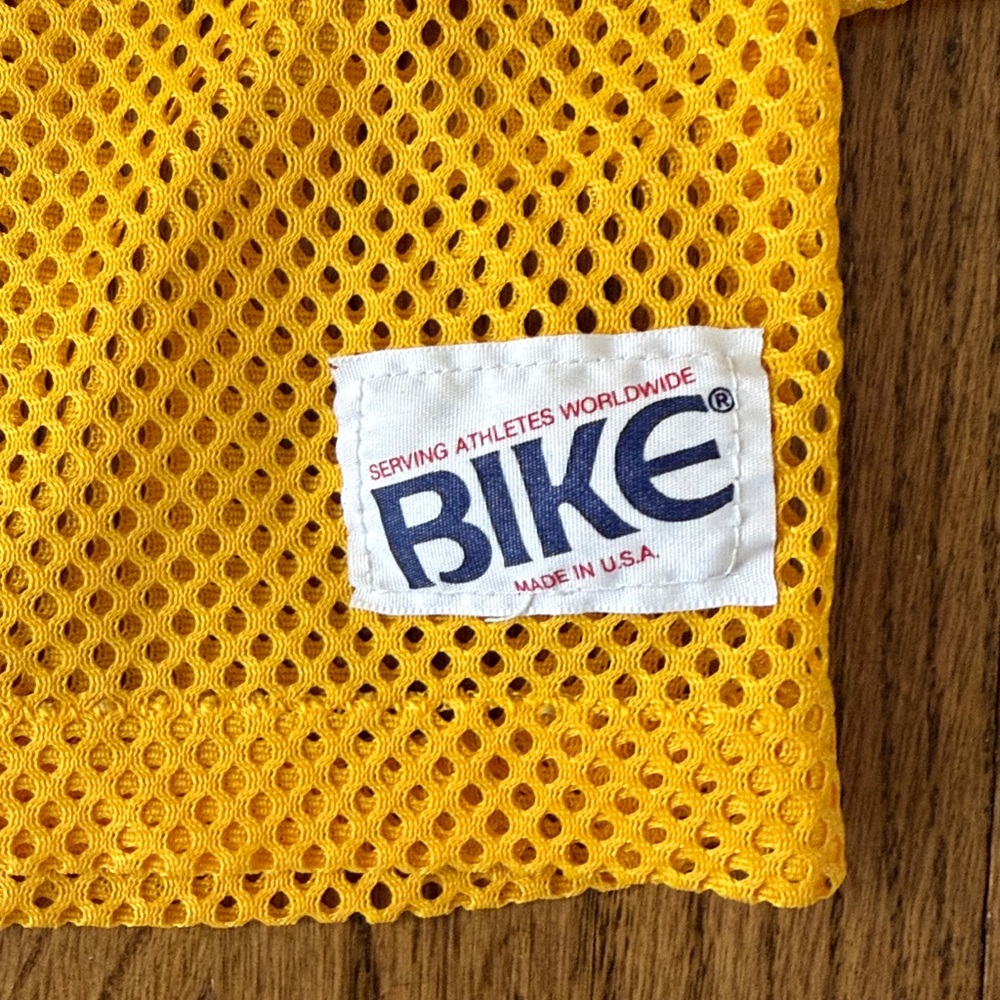 Vintage Bike Yellow Mesh Jersey Croptop L - XL - Picture 2 of 5